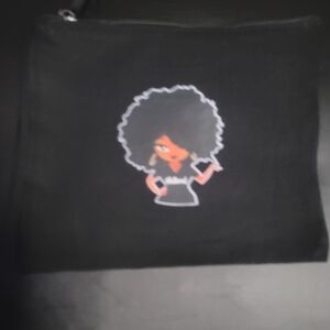 Black Graphic Pouch